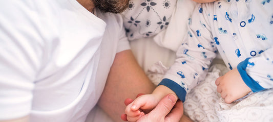 Baby and dad sleeping