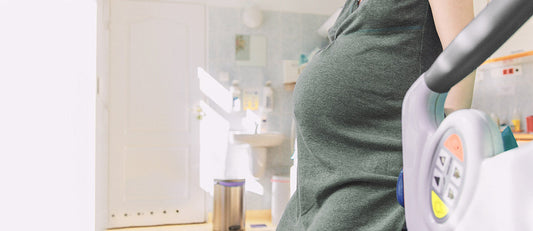 young mother waiting for her epidural