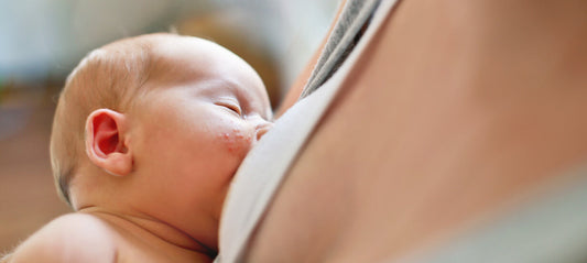 Infant with acne on the cheeks