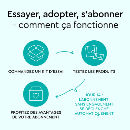 Kit d’essai avec couches et lingettes